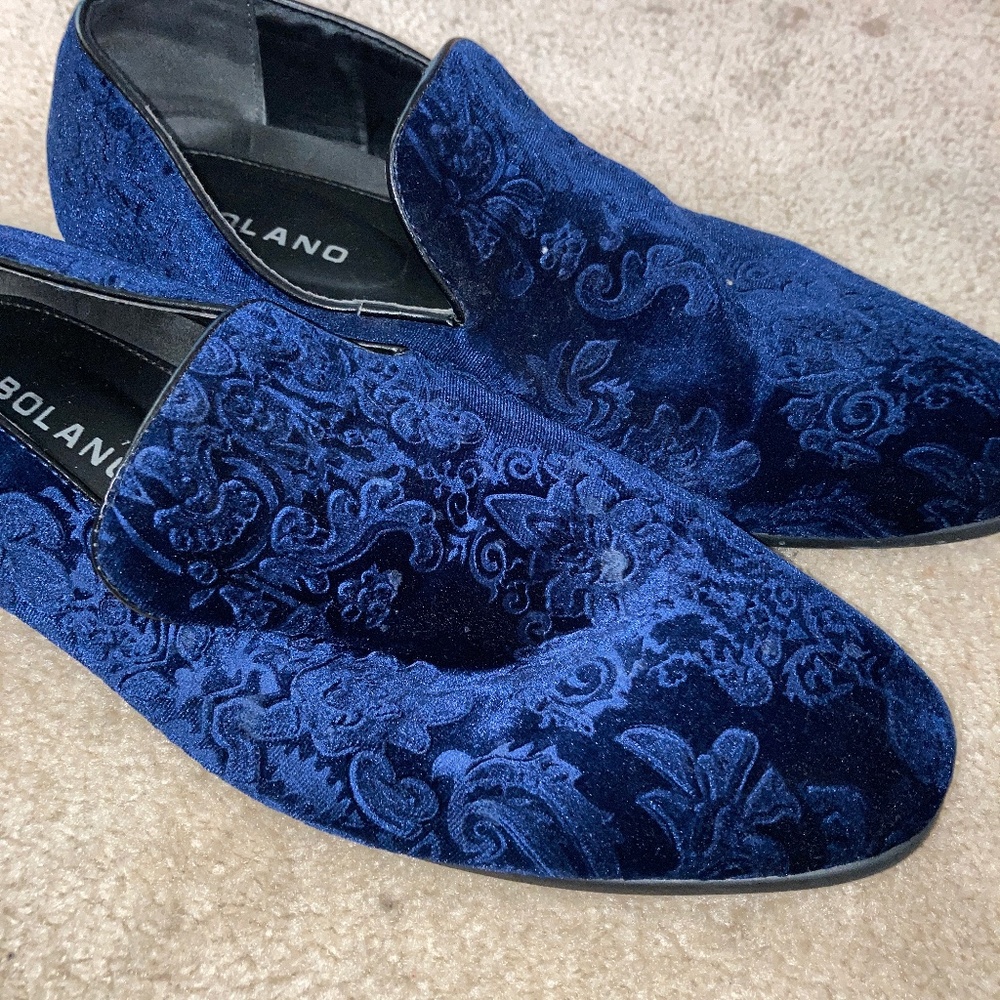 Bolano blue velvet 13m dress shoes